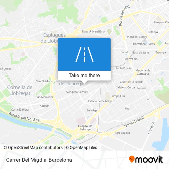Carrer Del Migdia map