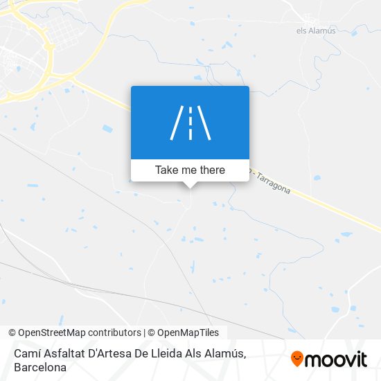 Camí Asfaltat D'Artesa De Lleida Als Alamús map