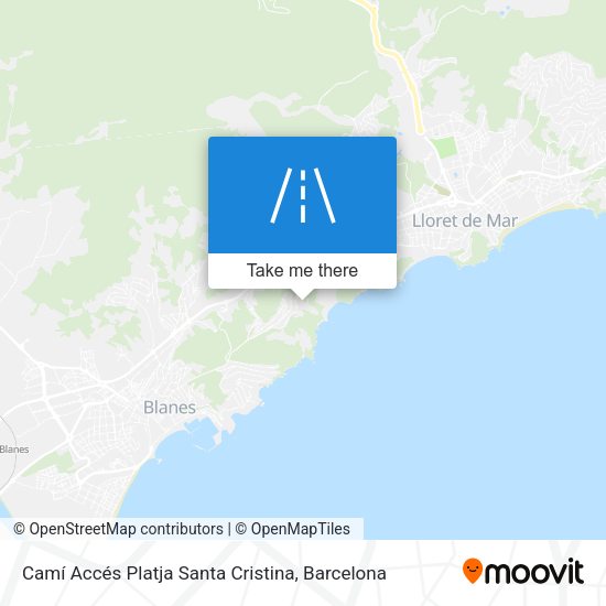 Camí Accés Platja Santa Cristina map
