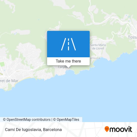 Camí De Iugoslavia map