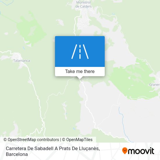 Carretera De Sabadell A Prats De Lluçanès map