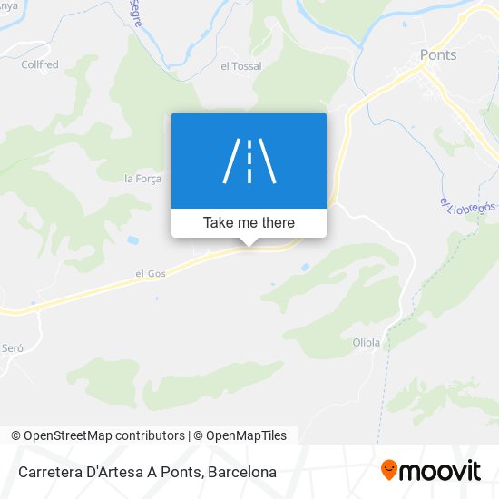 Carretera D'Artesa A Ponts map