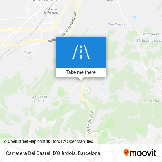 Carretera Del Castell D'Olèrdola map