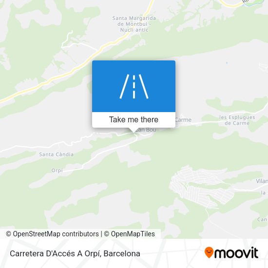 Carretera D'Accés A Orpí map