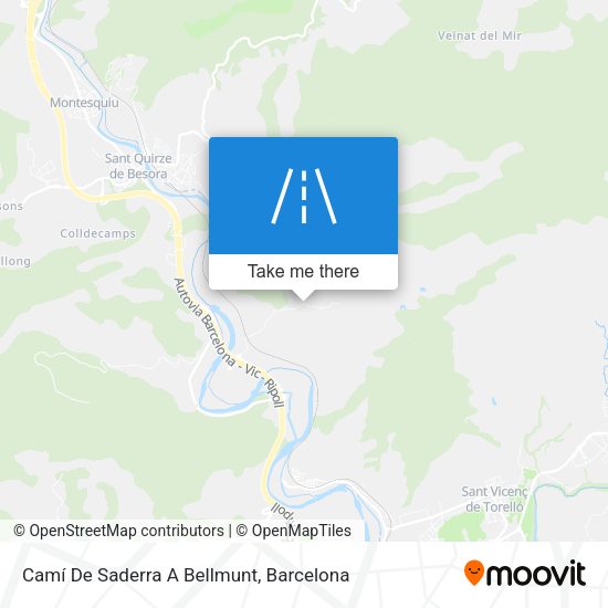 Camí De Saderra A Bellmunt map