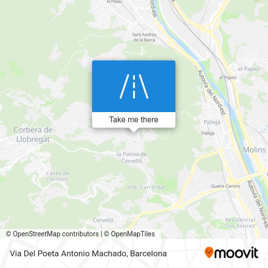 Via Del Poeta Antonio Machado map