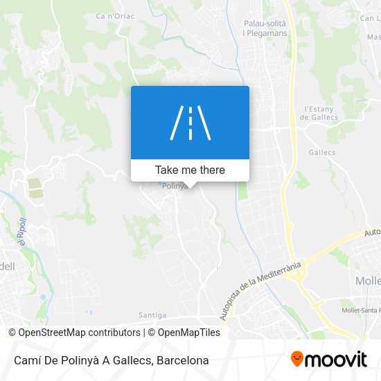Camí De Polinyà A Gallecs map