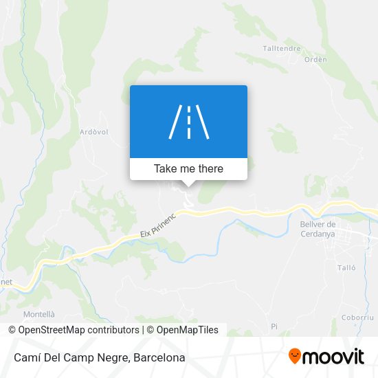 Camí Del Camp Negre map