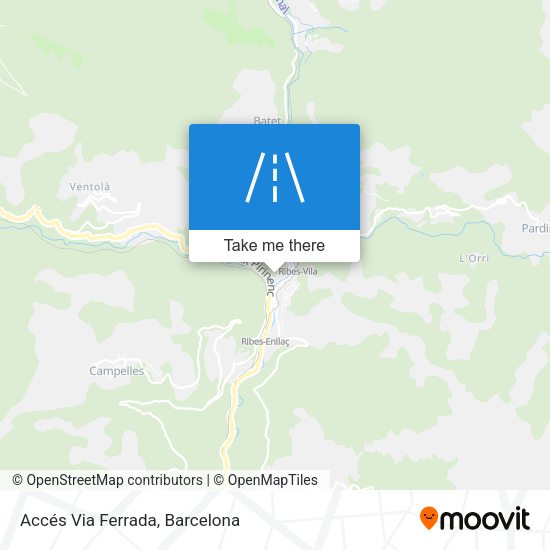 Accés Via Ferrada map