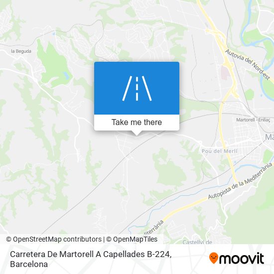 Carretera De Martorell A Capellades B-224 map