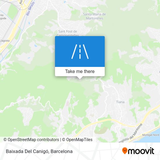 Baixada Del Canigó map