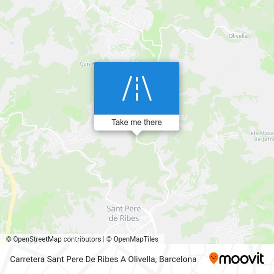 Carretera Sant Pere De Ribes A Olivella map