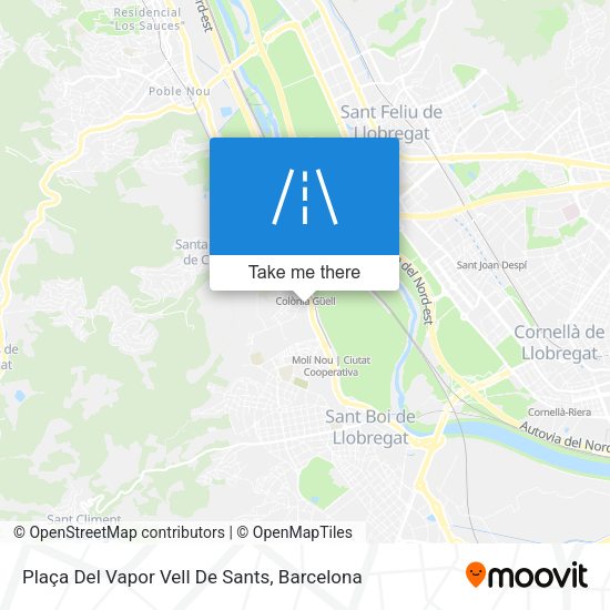 Plaça Del Vapor Vell De Sants map
