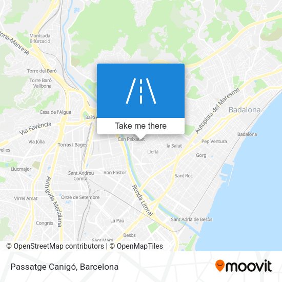 Passatge Canigó map