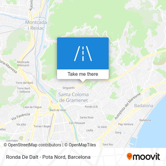 Ronda De Dalt - Pota Nord map