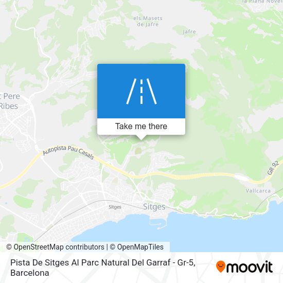 Pista De Sitges Al Parc Natural Del Garraf - Gr-5 map