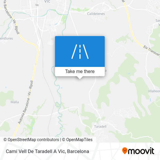 Camí Vell De Taradell A Vic map