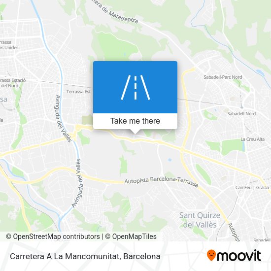 Carretera A La Mancomunitat map