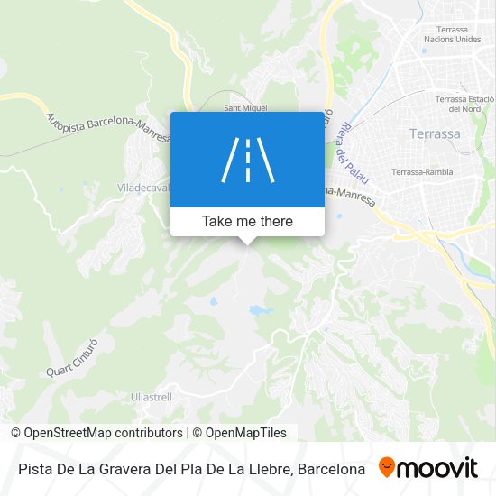 Pista De La Gravera Del Pla De La Llebre map