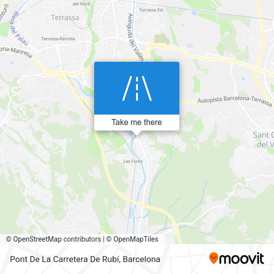 Pont De La Carretera De Rubí map