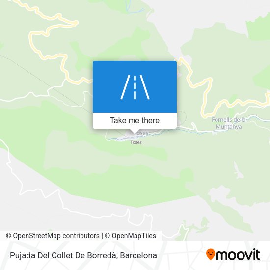 Pujada Del Collet De Borredà map