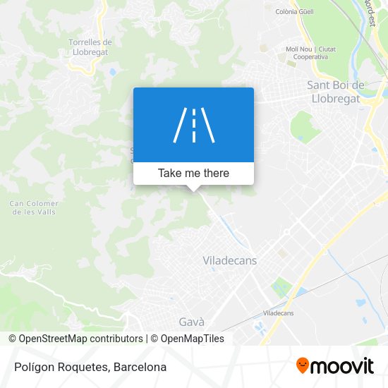 Polígon Roquetes map
