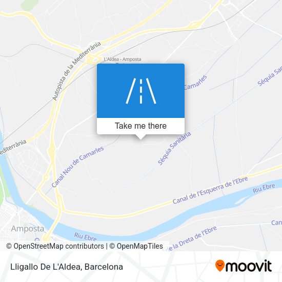 Lligallo De L'Aldea map
