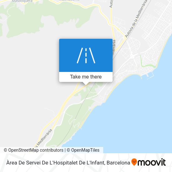 Àrea De Servei De L'Hospitalet De L'Infant map