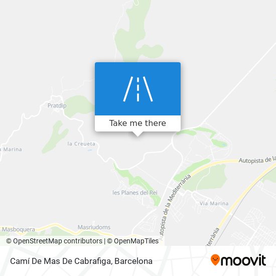 Camí De Mas De Cabrafiga map