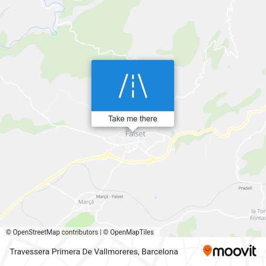 Travessera Primera De Vallmoreres map