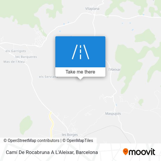 Camí De Rocabruna A L'Aleixar map