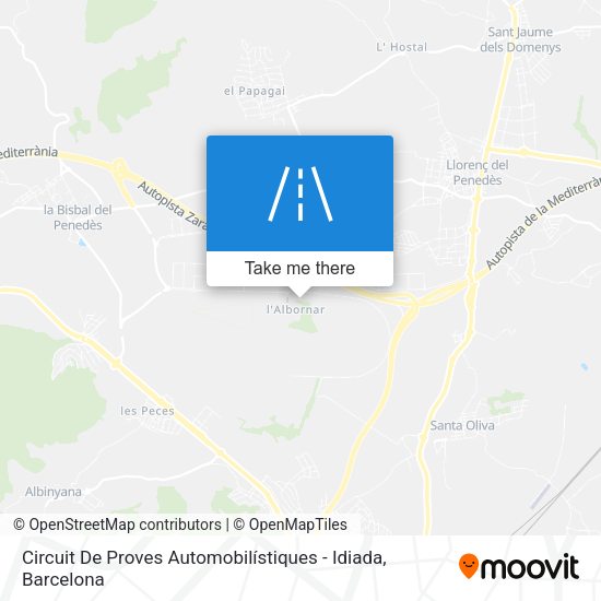 Circuit De Proves Automobilístiques - Idiada map