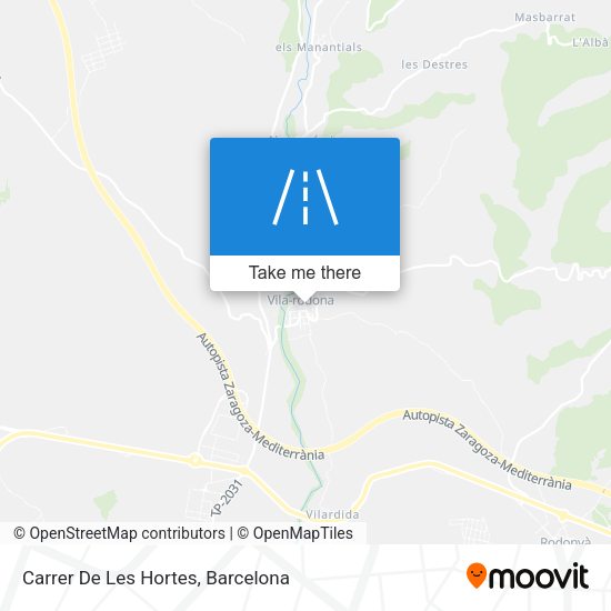 Carrer De Les Hortes map