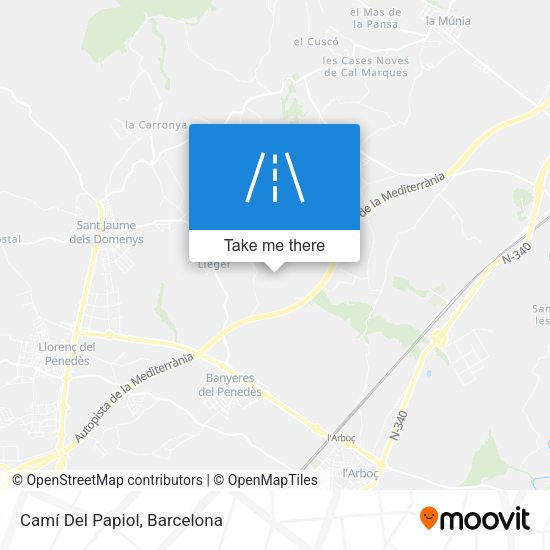 Camí Del Papiol map