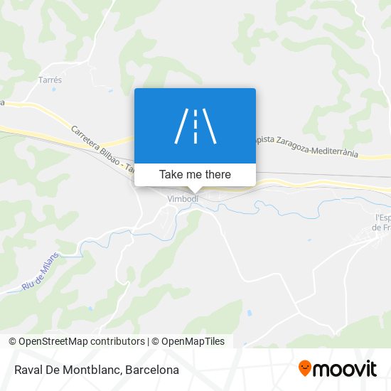 mapa Raval De Montblanc