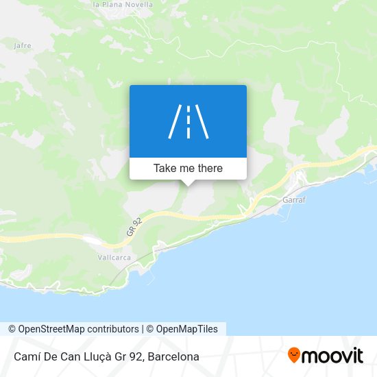 Camí De Can Lluçà Gr 92 map