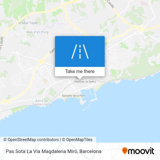 Pas Sota La Via Magdalena Miró map