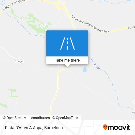 Pista D'Alfés A Aspa map