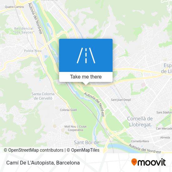 Camí De L'Autopista map