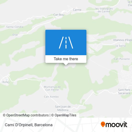 Camí D'Orpinell map