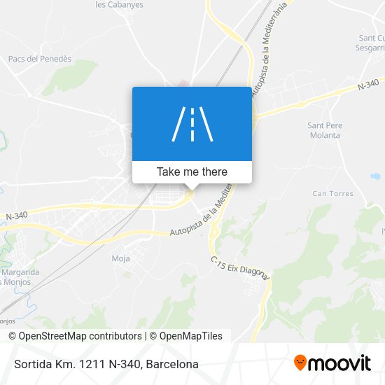 Sortida Km. 1211 N-340 map