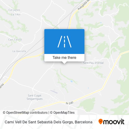 Camí Vell De Sant Sebastià Dels Gorgs map