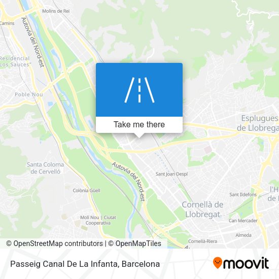Passeig Canal De La Infanta map