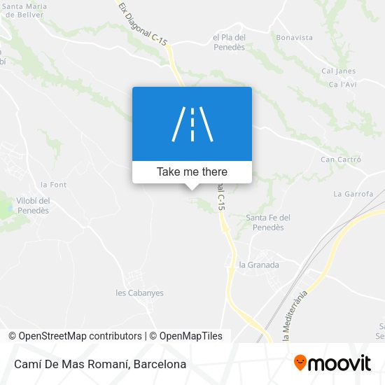 Camí De Mas Romaní map