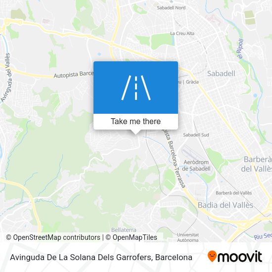 Avinguda De La Solana Dels Garrofers map