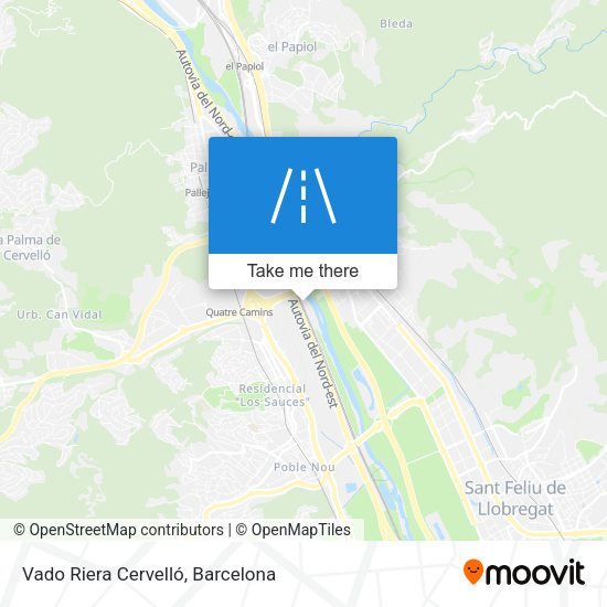 Vado Riera Cervelló map