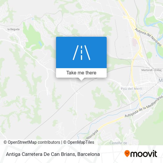 Antiga Carretera De Can Brians map