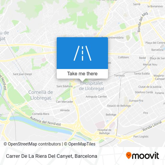 Carrer De La Riera Del Canyet map