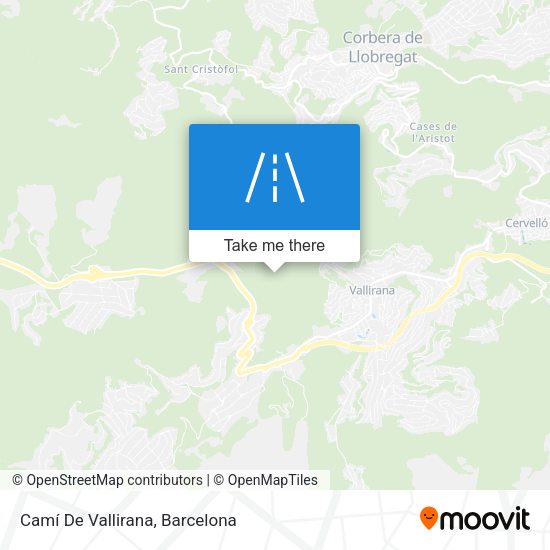 Camí De Vallirana map