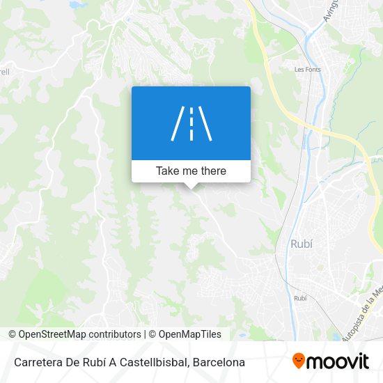 Carretera De Rubí A Castellbisbal map